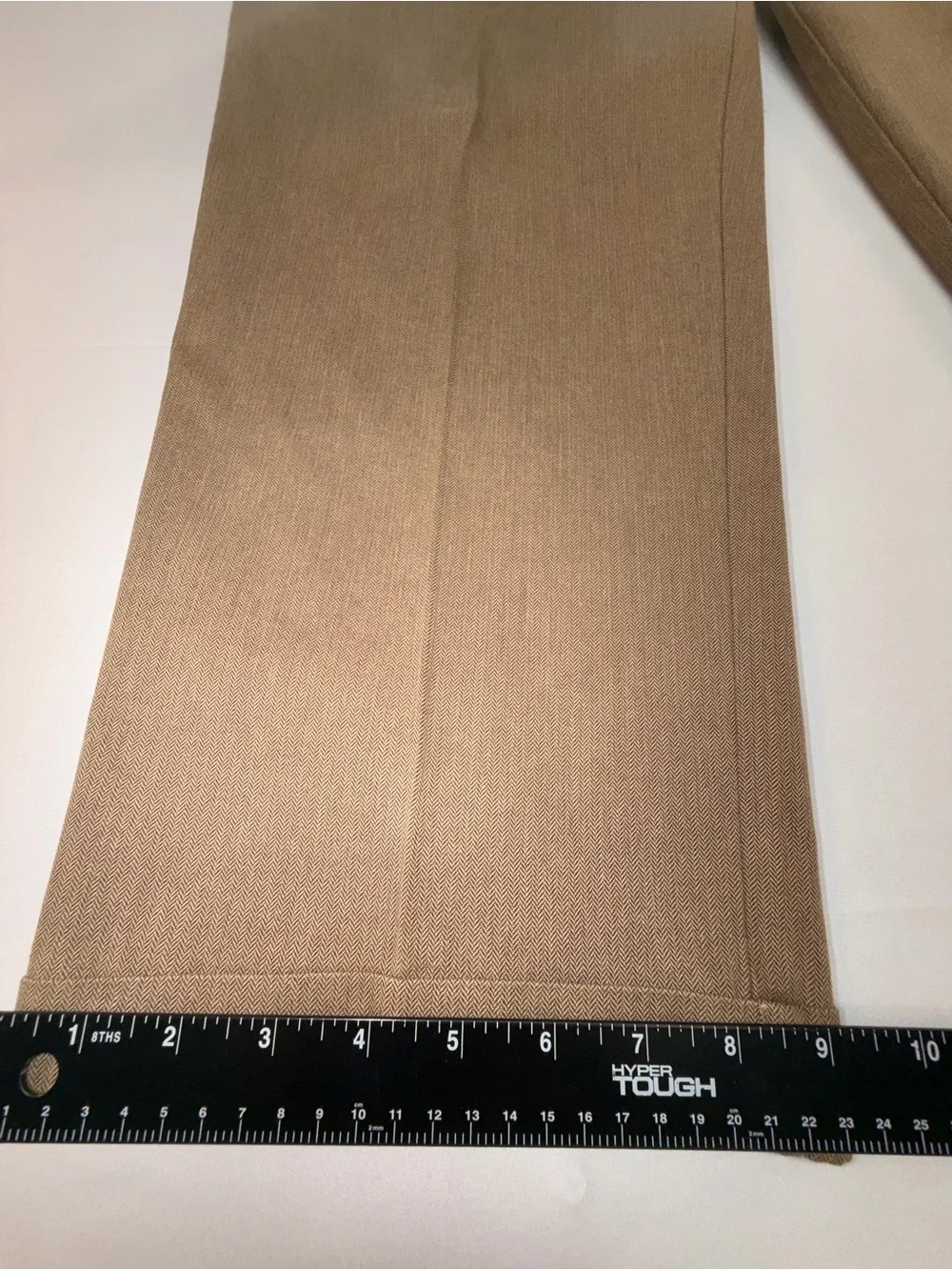 J.Crew Mens 36x32 Classic Fit Pants Brown Herringbone Pleated Cuffed 100% Cotton